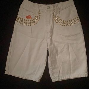 White Denim Shorts